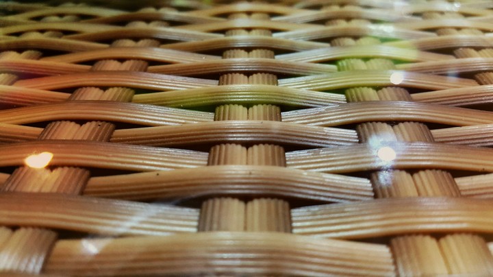 bamboo strip on indonesian dinner table