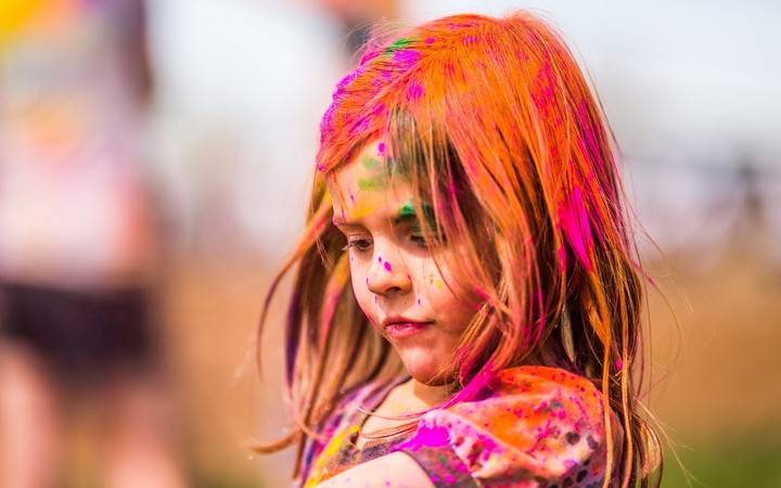Girl Child Face Paint Playful