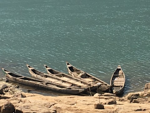 Boats on shore