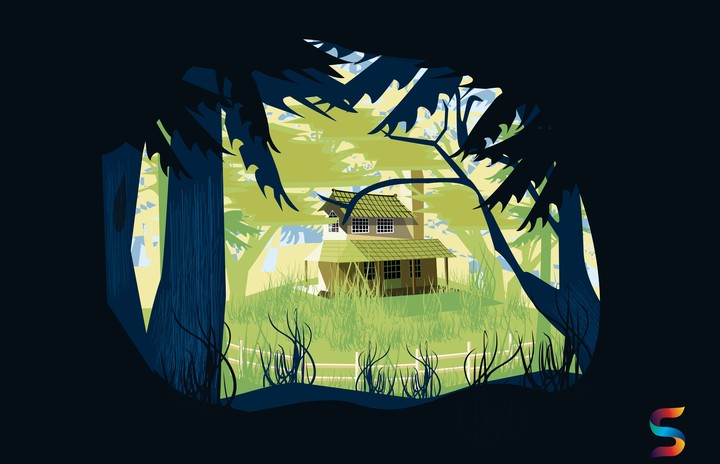 house in forest