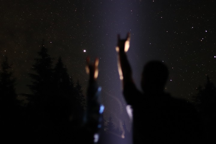 Night in mountains