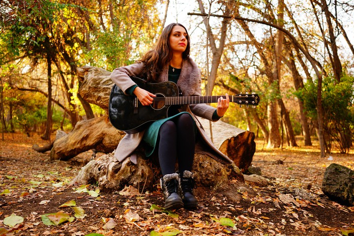 Autumn and guitar