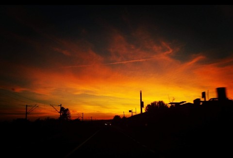 Sky on fire