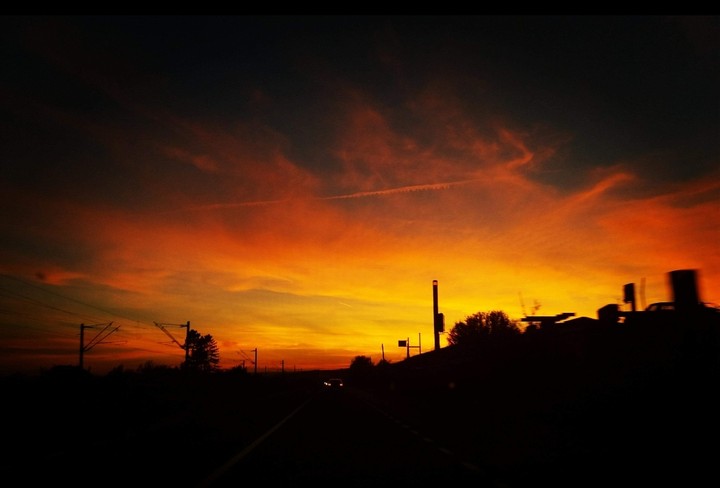 Sky on fire