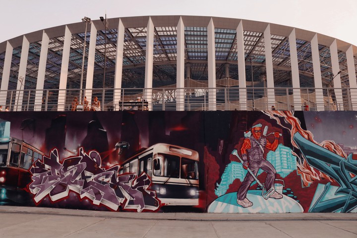 nn stadium and graffiti