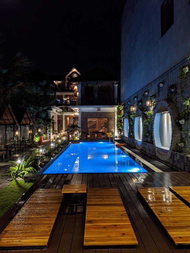Night in villa