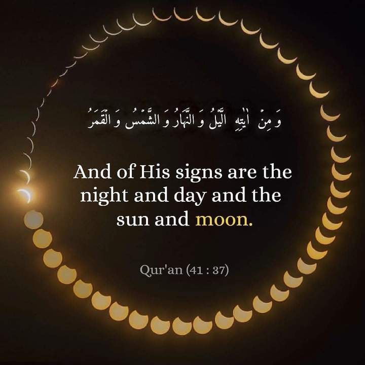 ومن آياته الليل والنهار والشمس والقمر