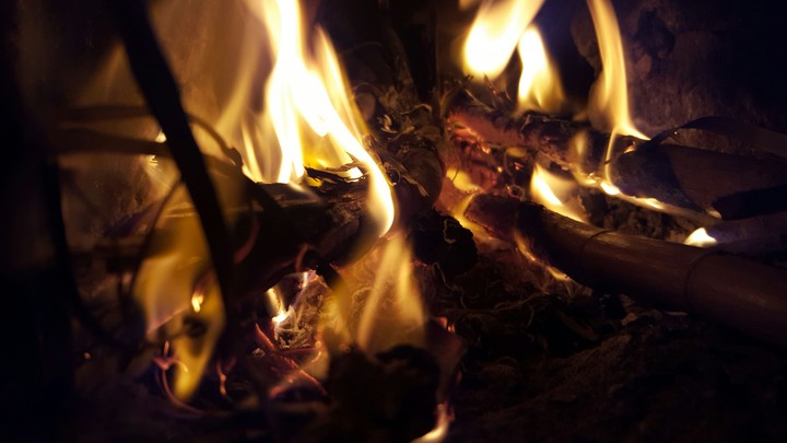 yellow fire flames