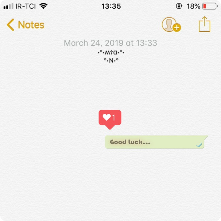 Good luck My love...