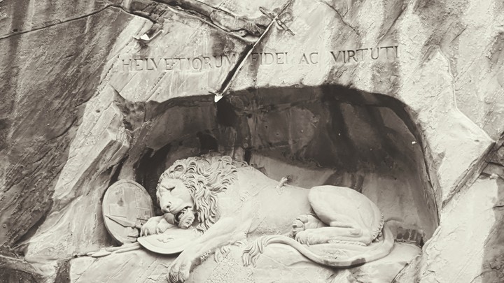The Lion of Lucerne, swiss