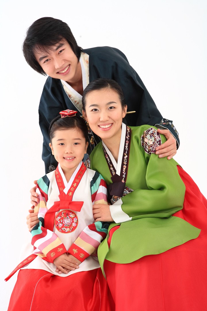 Family in Korean Dress