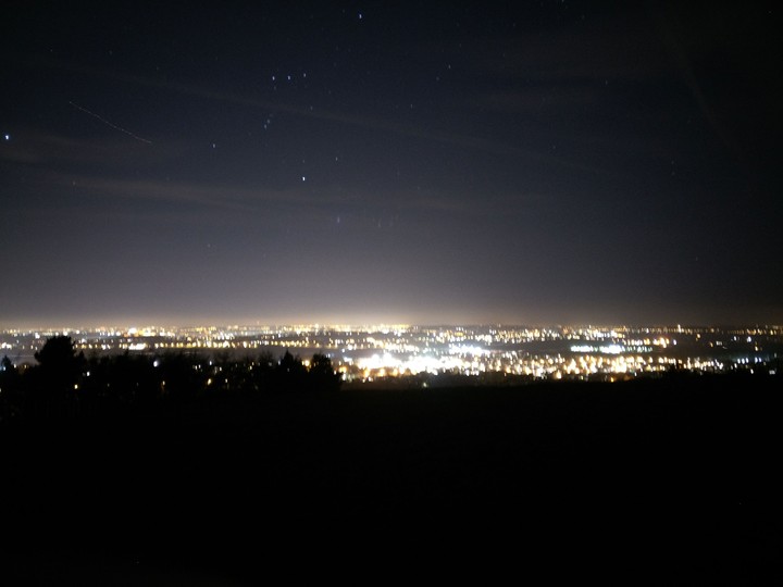 View of the the stars and Greater Manchester UK