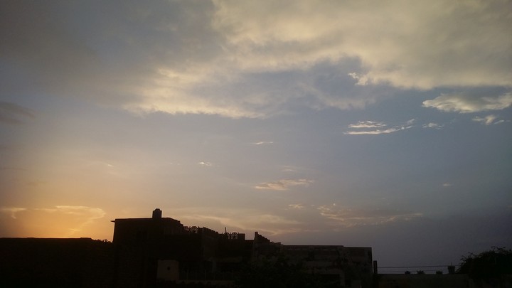 Sunset.