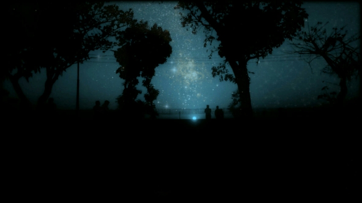 Twilight under galaxy