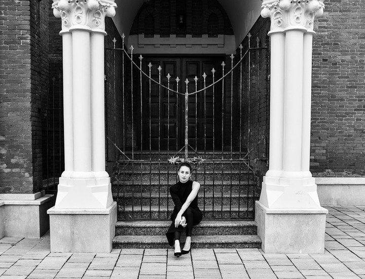 black and white
