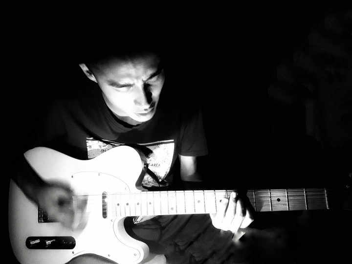 playing guitar