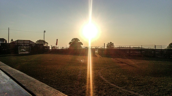 Sun on the stadium