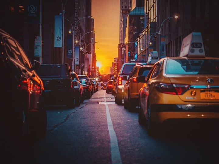 amazing street with sun