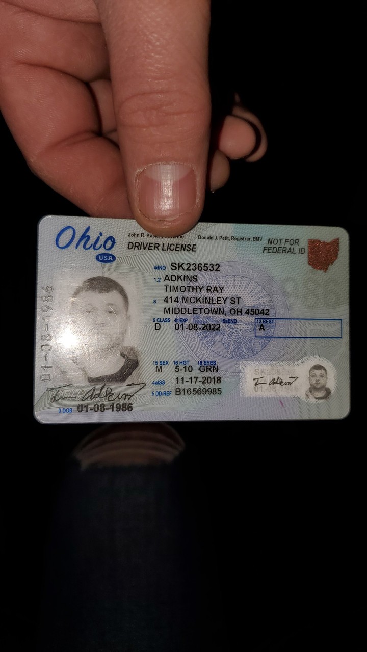 TIMOTHY ADKINS DRIVERS LICENSE