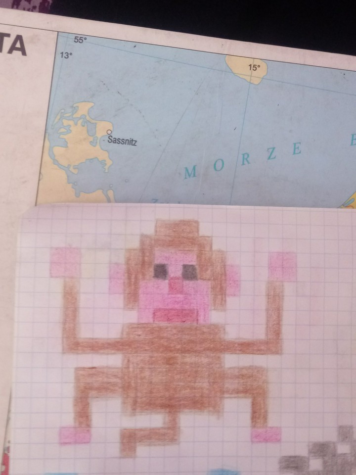 pixel małpka