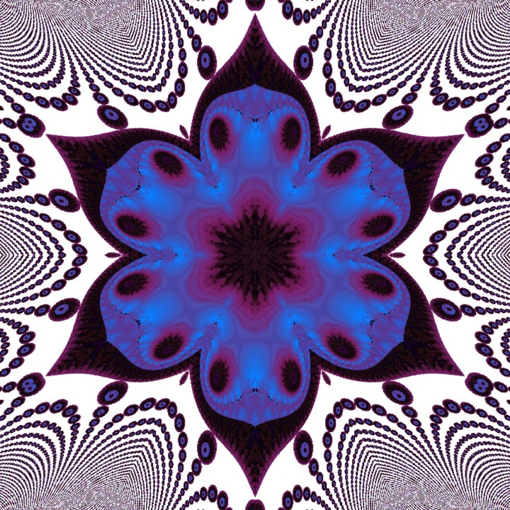A water drop flower design kaleidoscope