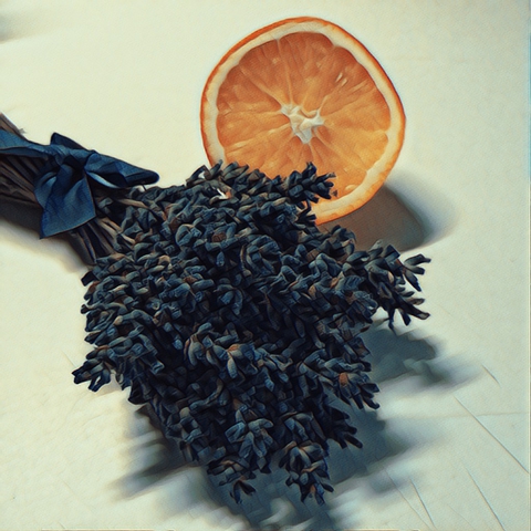 Orange and levander