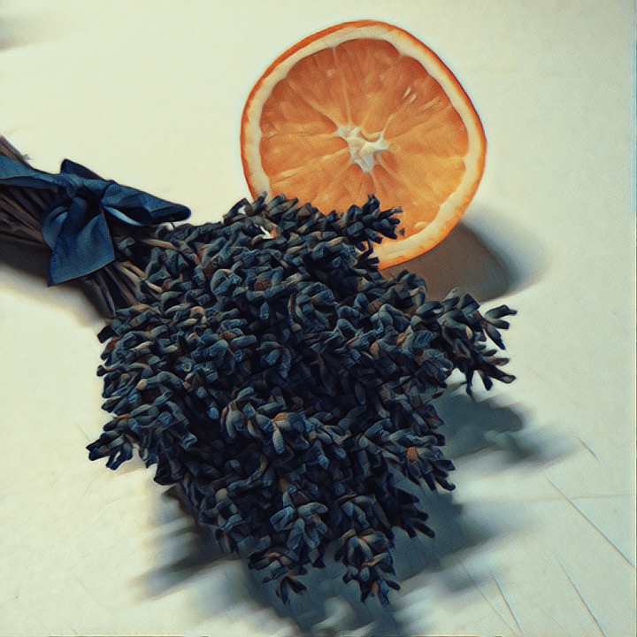 Orange and levander