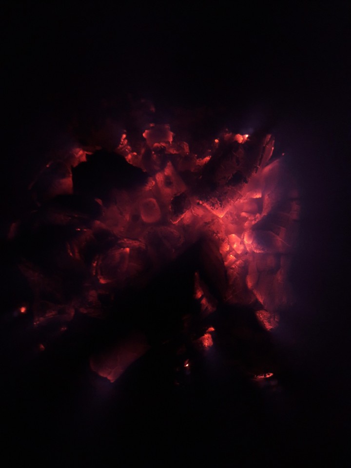 burning coal