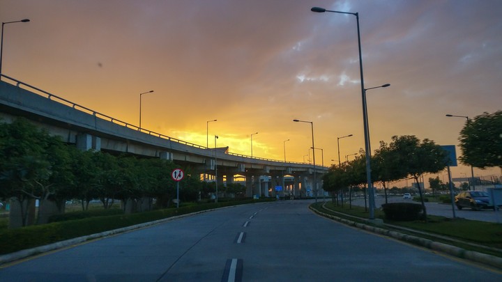 Sunrise at Chandigarh International Airport