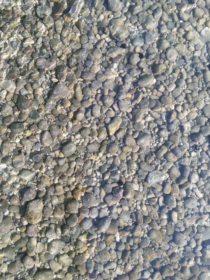 pebbles in the sea