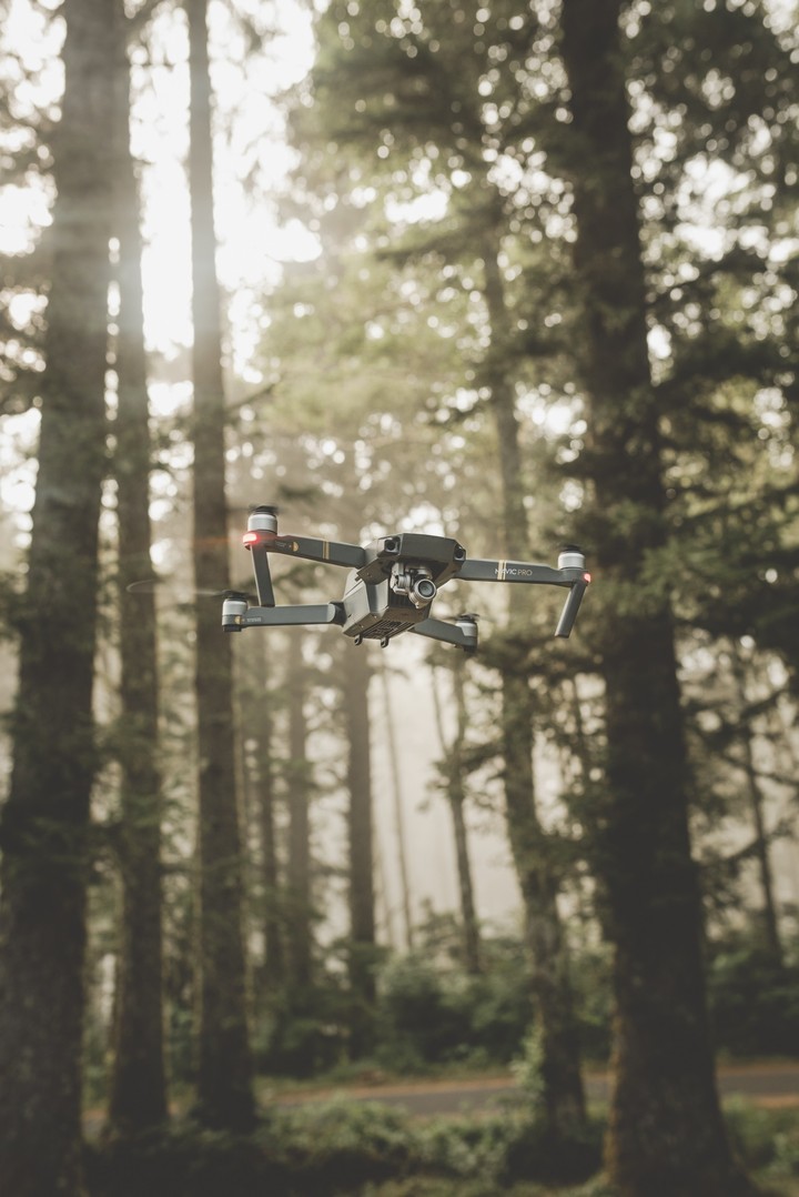 by drone