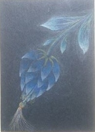 Blue light flower