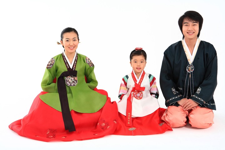 Family in Korean Dress