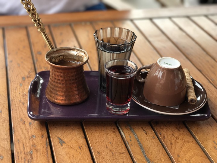 Turkish coffee in Mudanya, Turkey