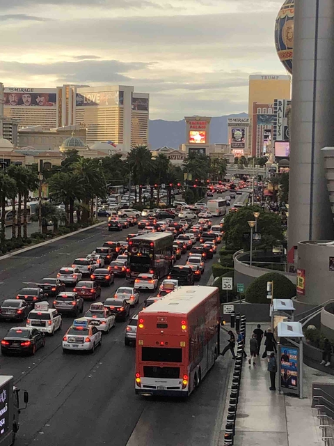 Sunset in Las Vegas.
