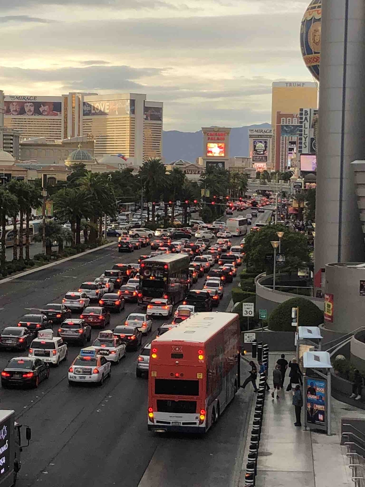 Sunset in Las Vegas.