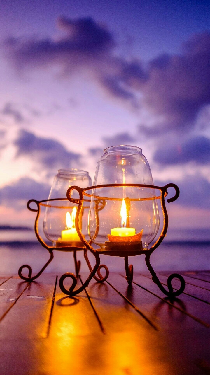 lights with sun goes down