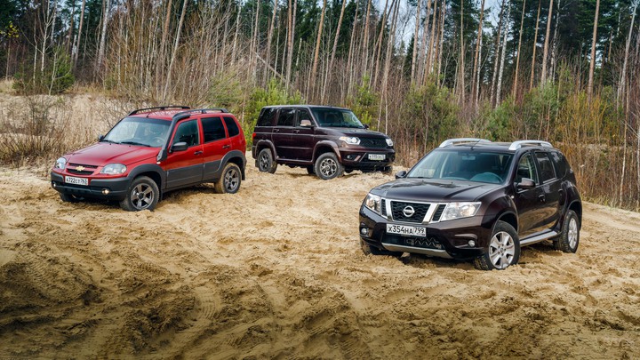 chevrolet and uaz and nissan