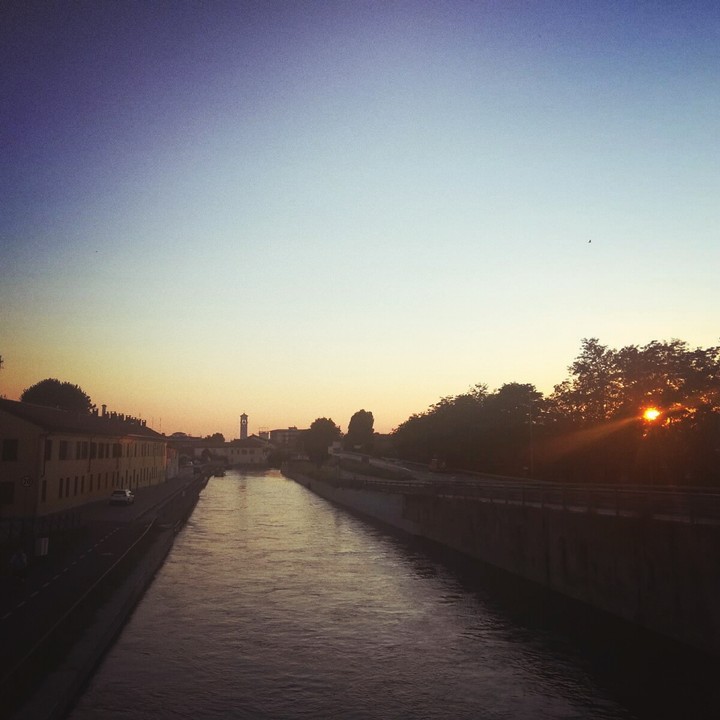 #tramonto #sul #naviglio.