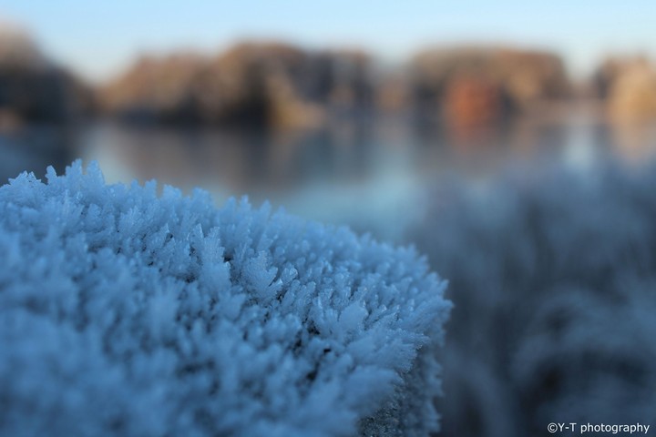 Very cold day in autumn.