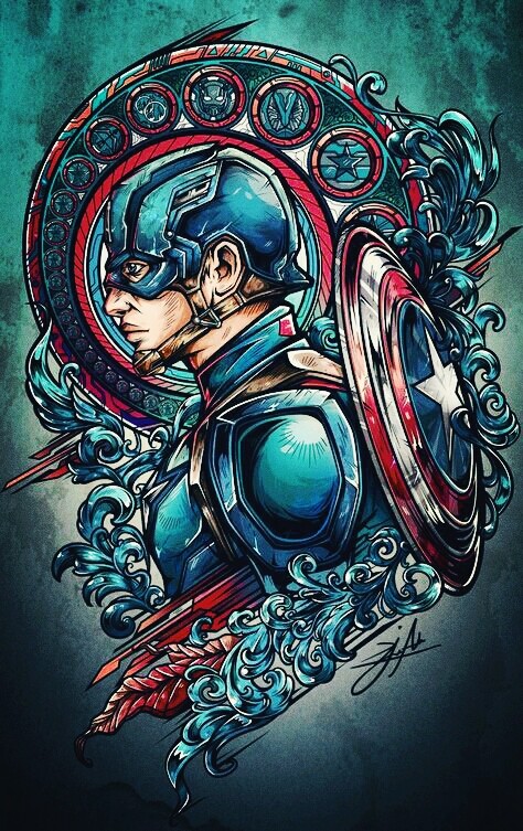 Painted Captain America