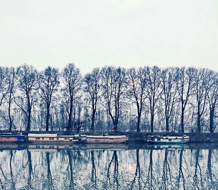 Sunset Time in Winter in Kashmir