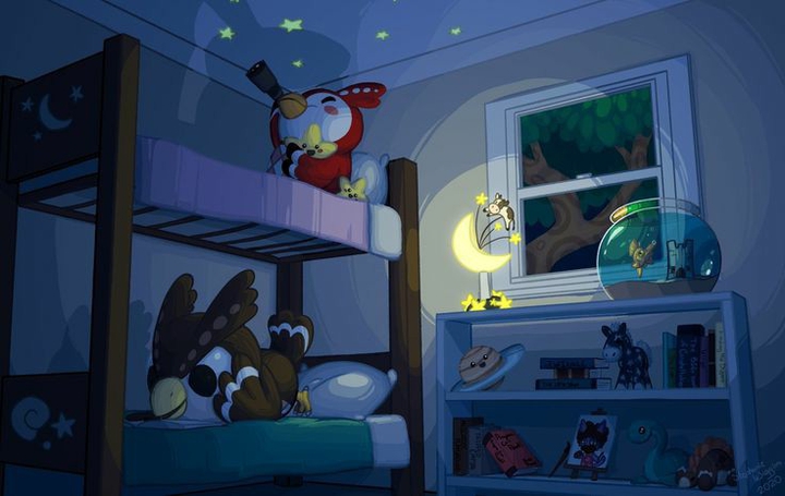 Celeste and Blathers