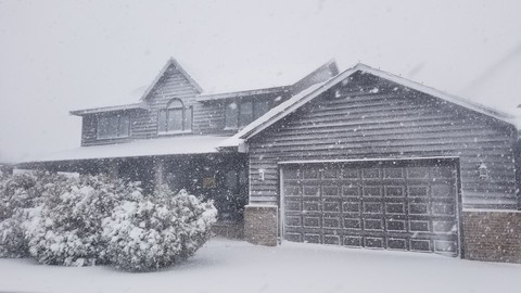 snowy home