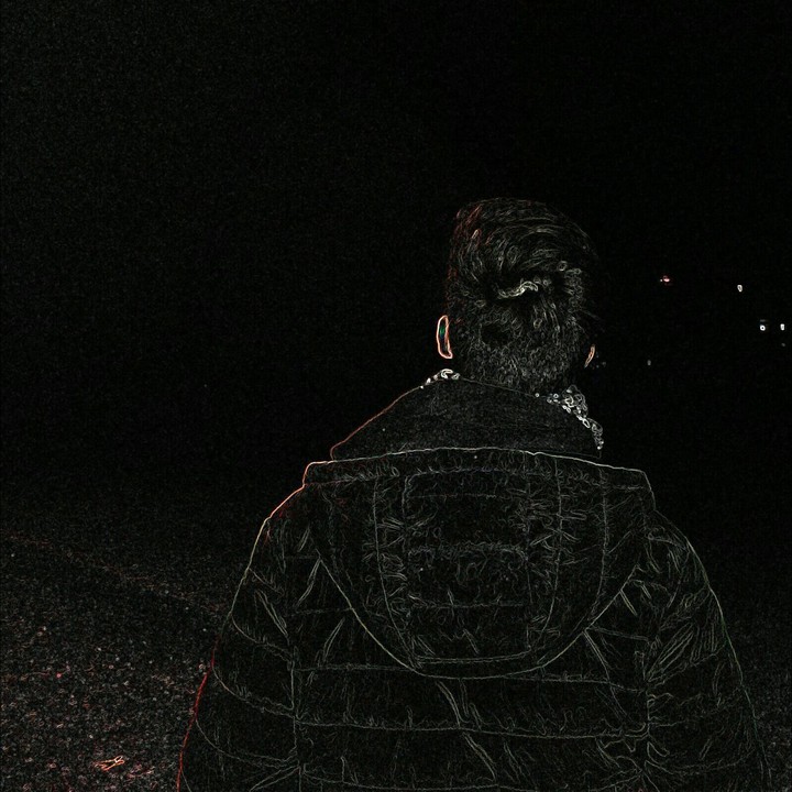 Man in the dark