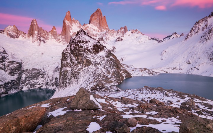 Snowy mountains 4K