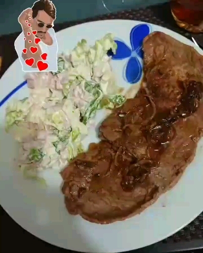 fajitas de res con ensalada