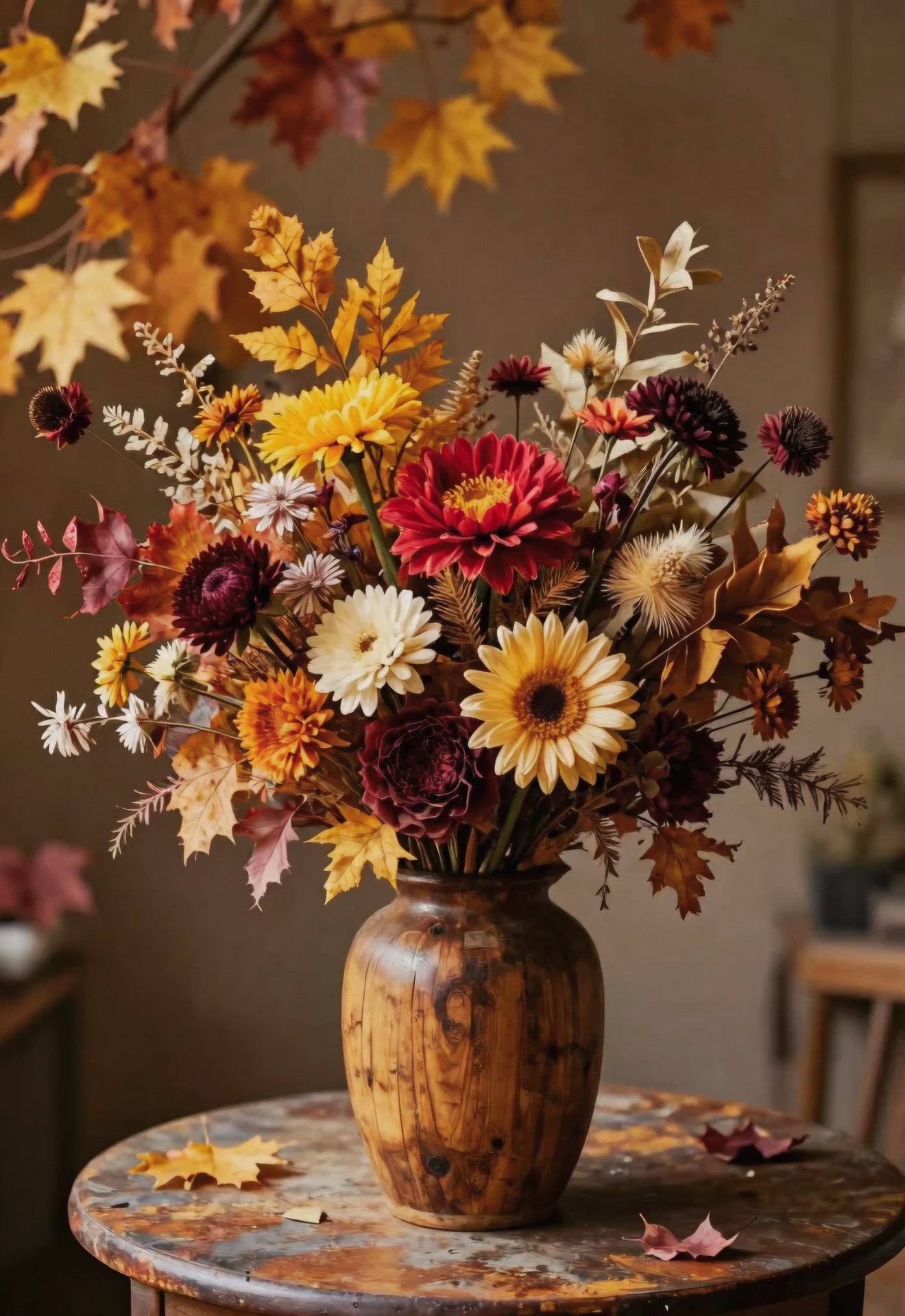 AN AUTUMNAL FLORAL TOUCH