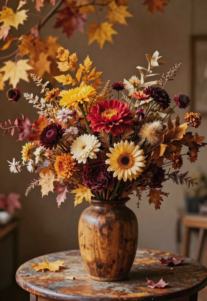AN AUTUMNAL FLORAL TOUCH