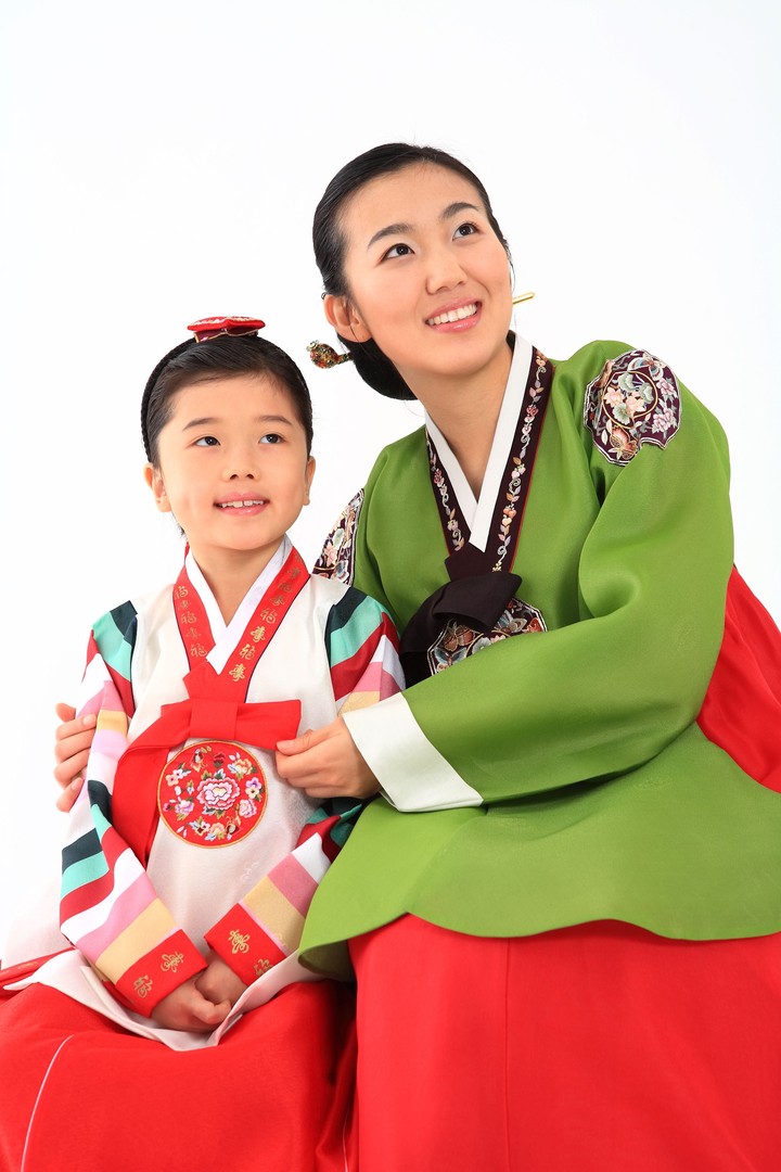 Family in Korean Dress